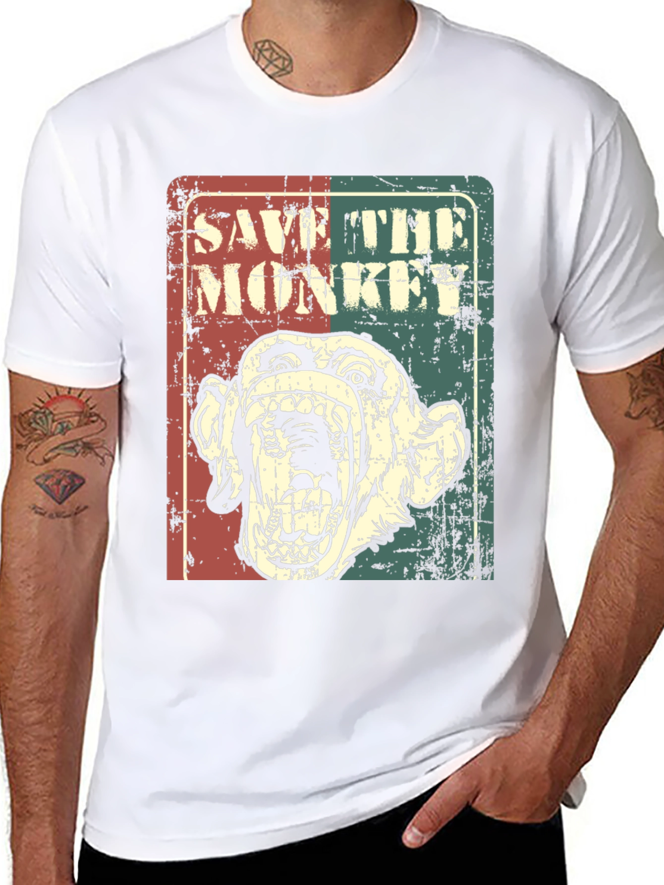 Save the Monkey Graphic T-Shirt