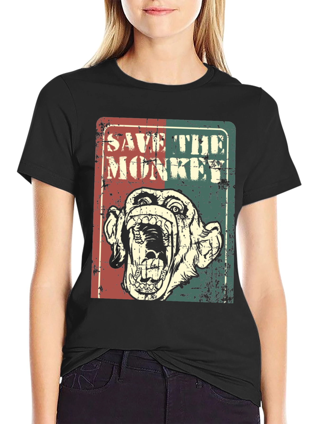 Save the Monkey Graphic T-Shirt