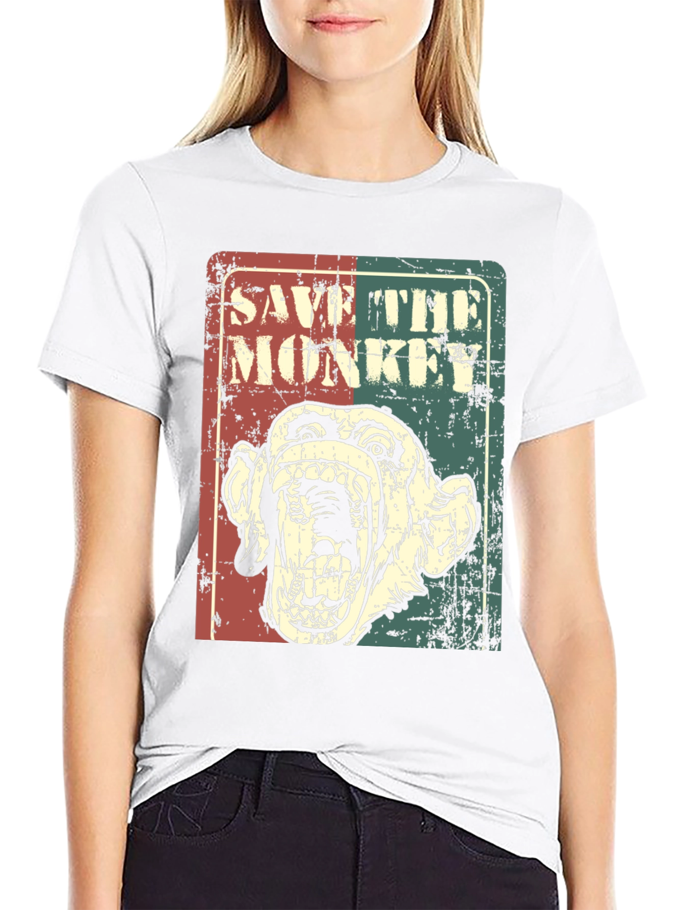 Save the Monkey Graphic T-Shirt