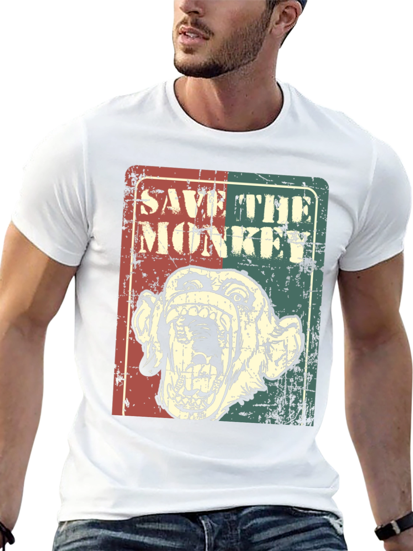 Save the Monkey Graphic T-Shirt