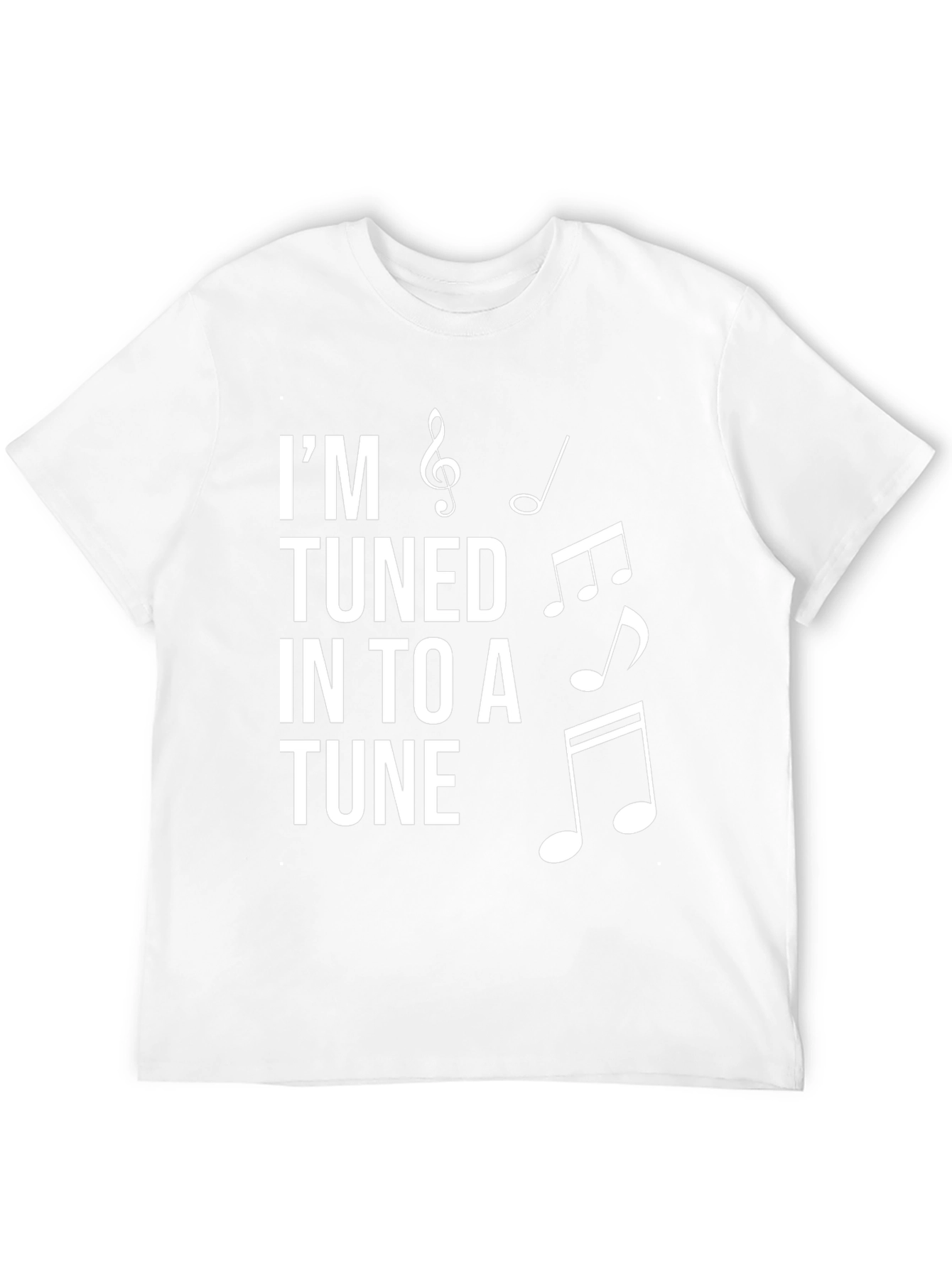 Im Tuned In To A Tune Black T-Shirt