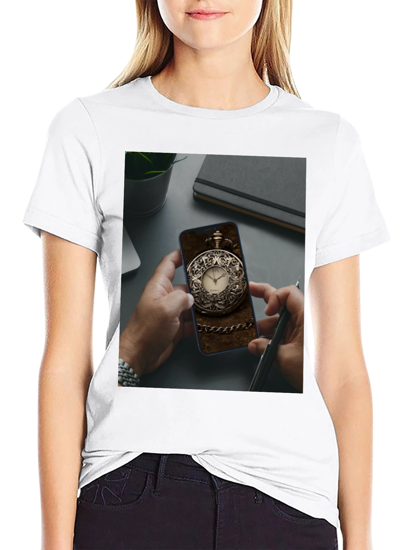 Pocket Watch Phone Case Tee