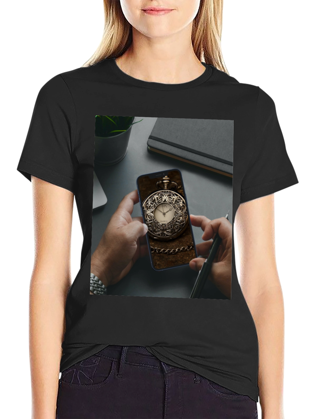 Pocket Watch Phone Case Tee