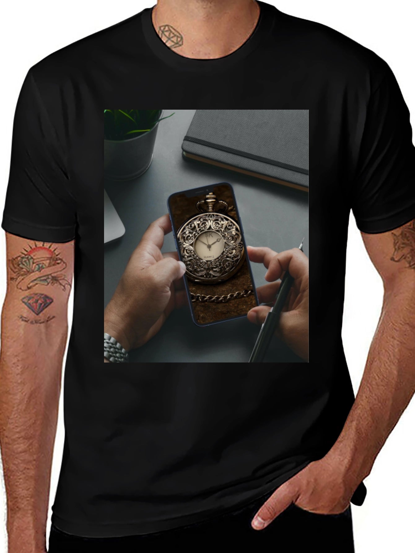 Pocket Watch Phone Case Tee