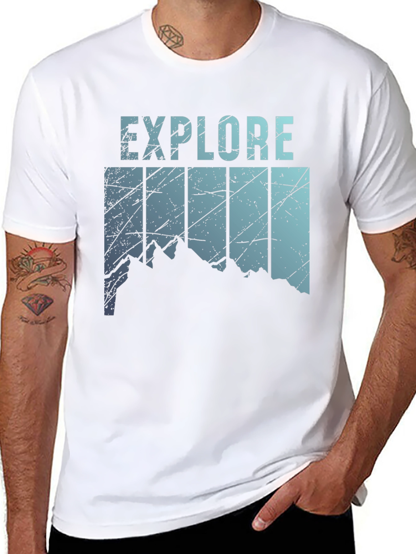 Explore Mountain Graphic Tee - Black