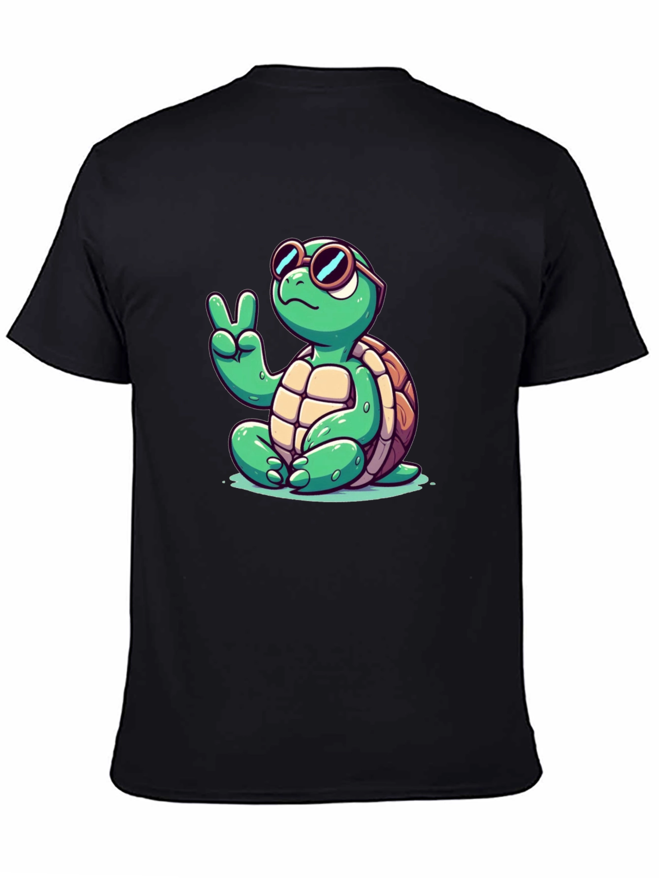 Peace Turtle Black T-Shirt