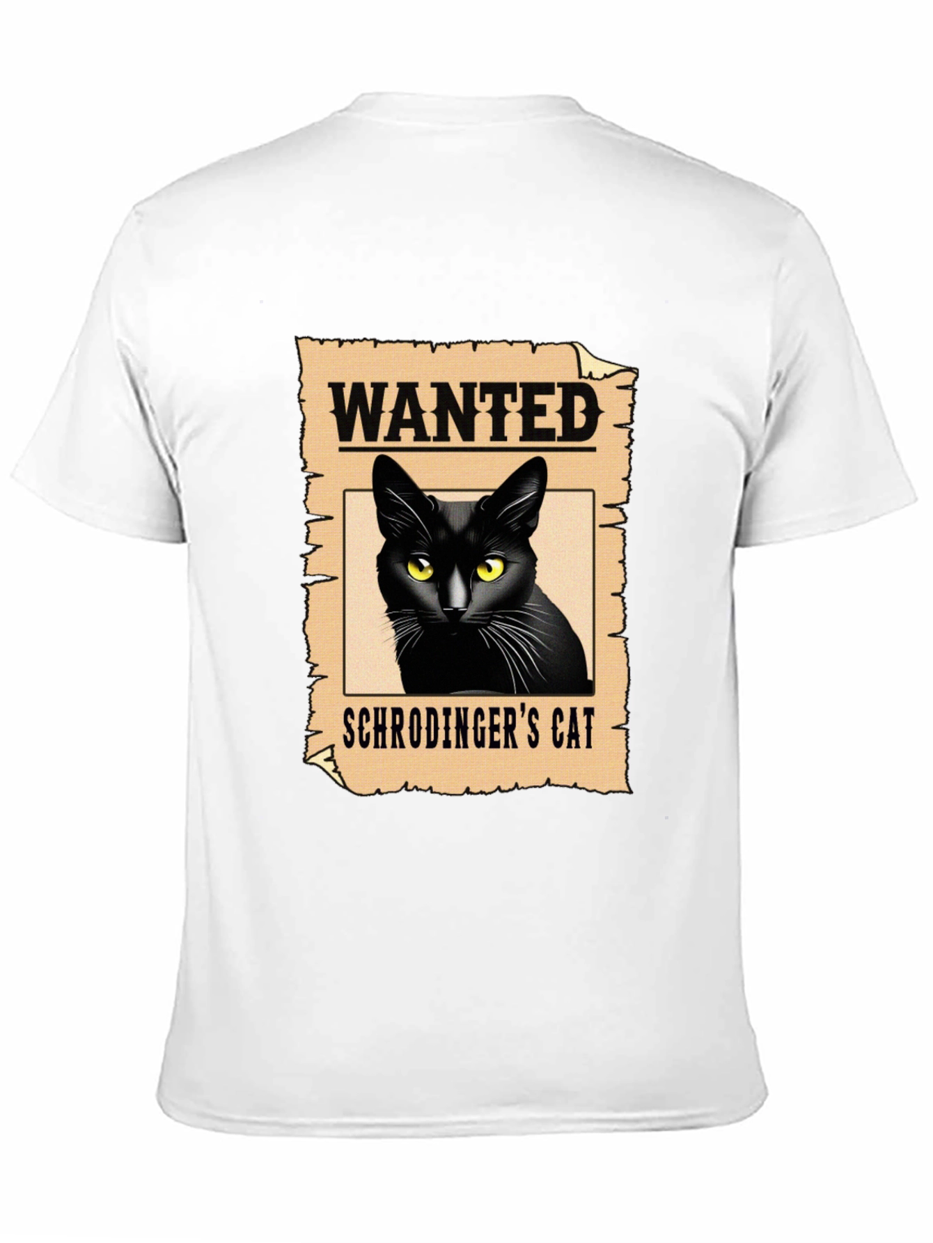 Wanted Schrödingers Cat Black T-Shirt