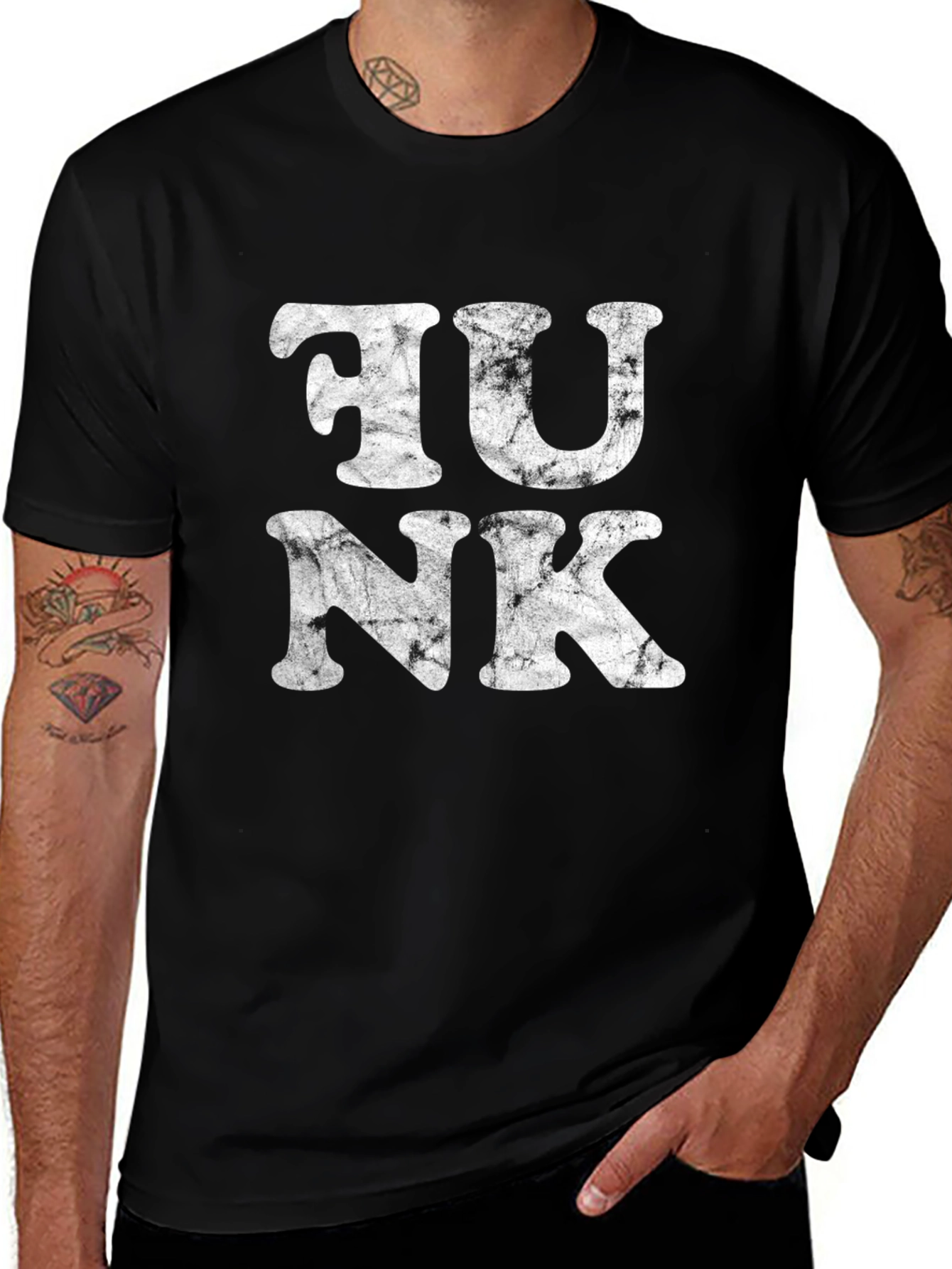 Funky Distressed Graphic T-Shirt