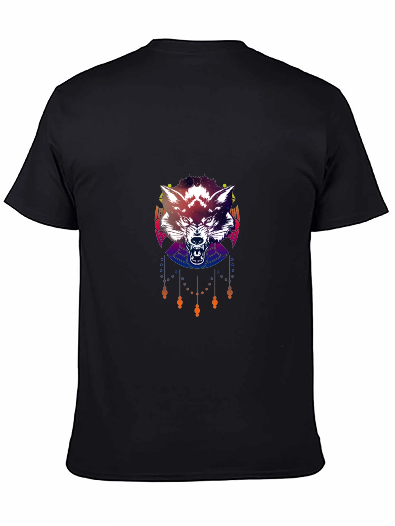 Wolf Graphic Tee - Mens Black Short Sleeve
