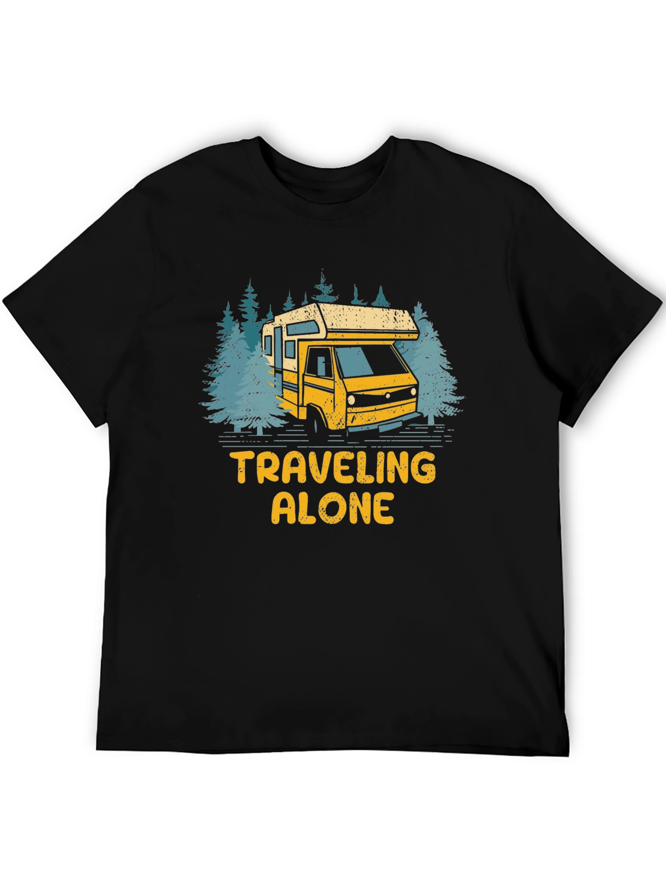 Traveling Alone Camper Van Graphic Tee