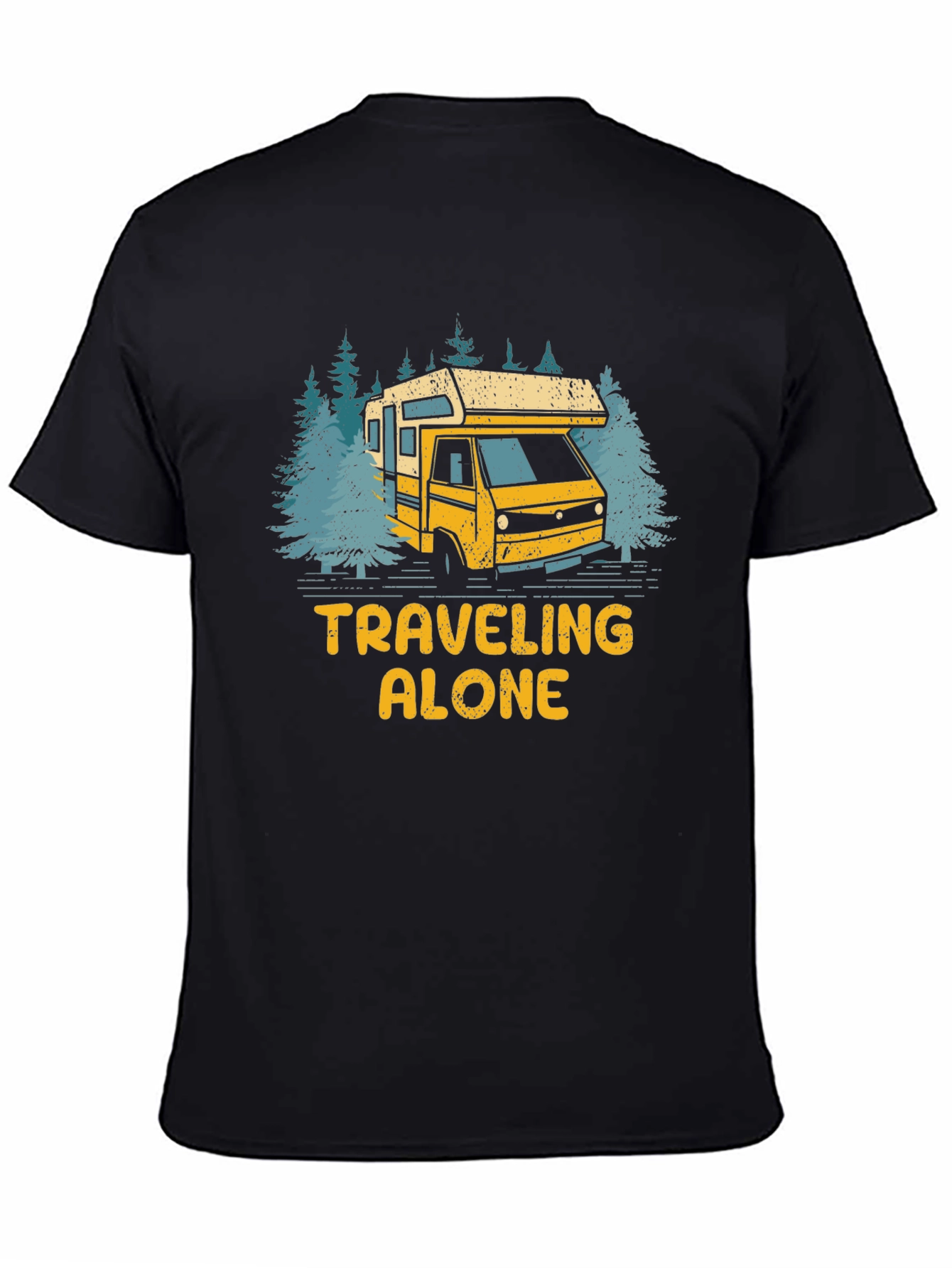 Traveling Alone Camper Van Graphic Tee