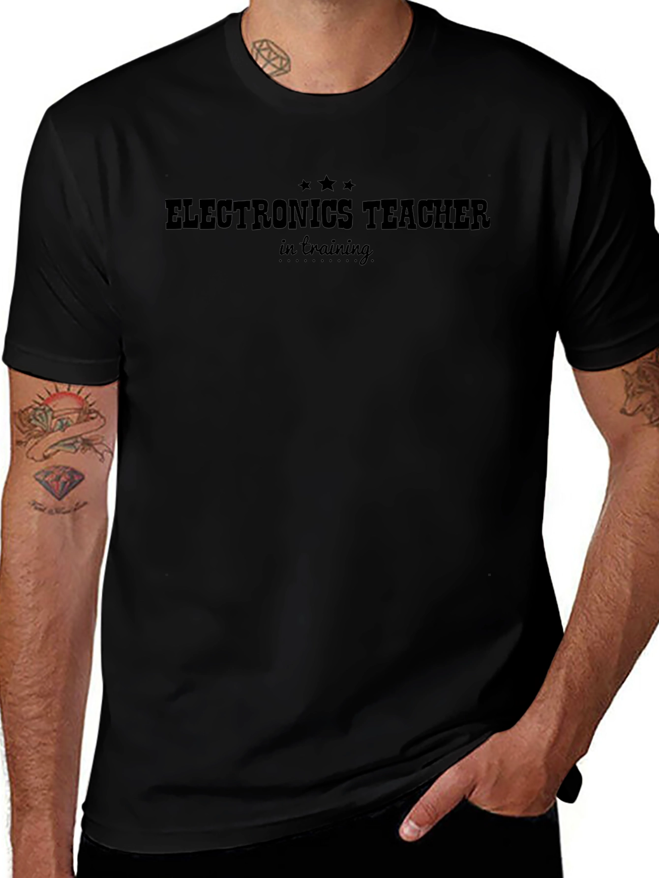 Electronics Teacher in Training Black T-Shirt