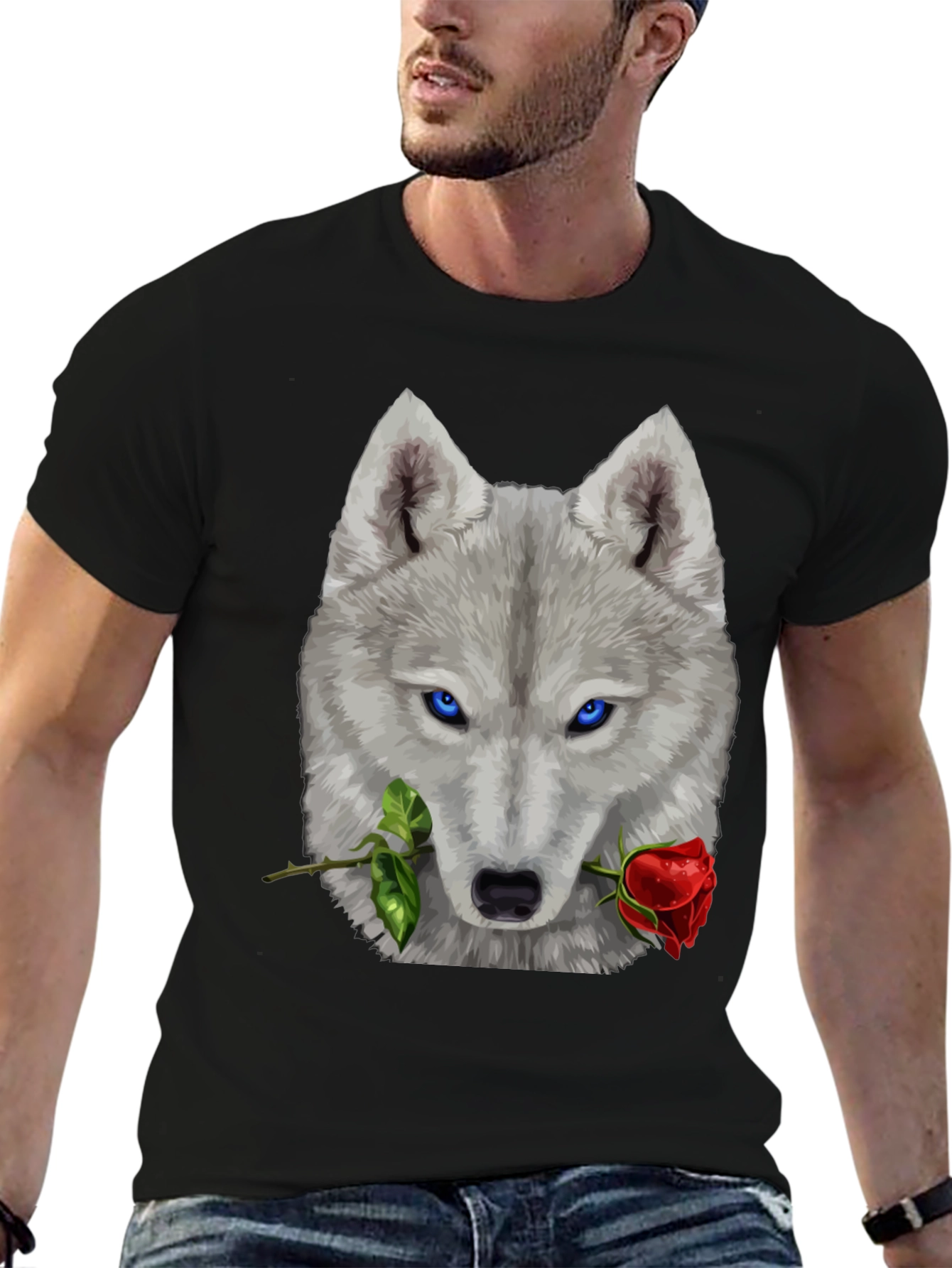 Wolf & Rose Graphic T-Shirt - Mens Black Tee