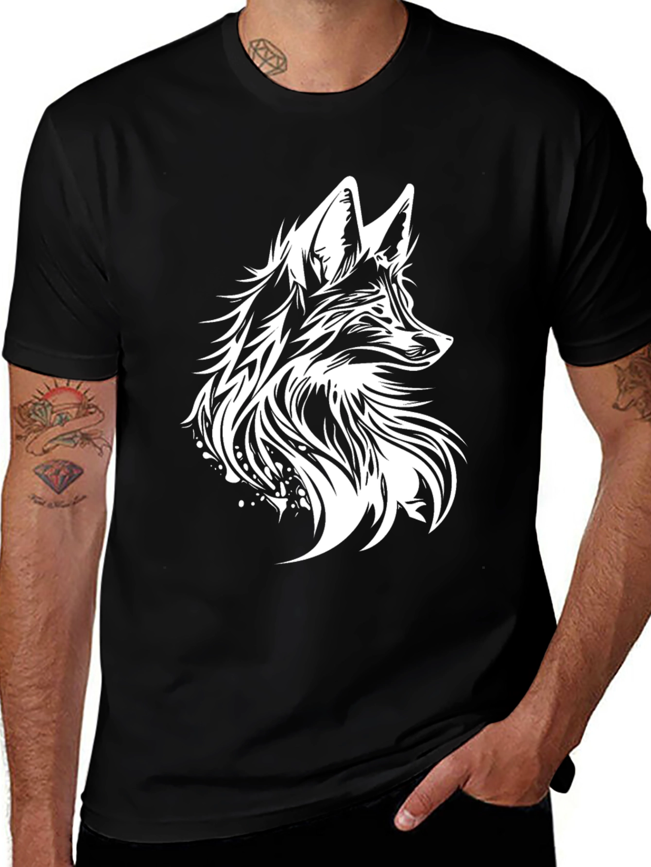 Fox Graphic Tee - Mens Black T-Shirt
