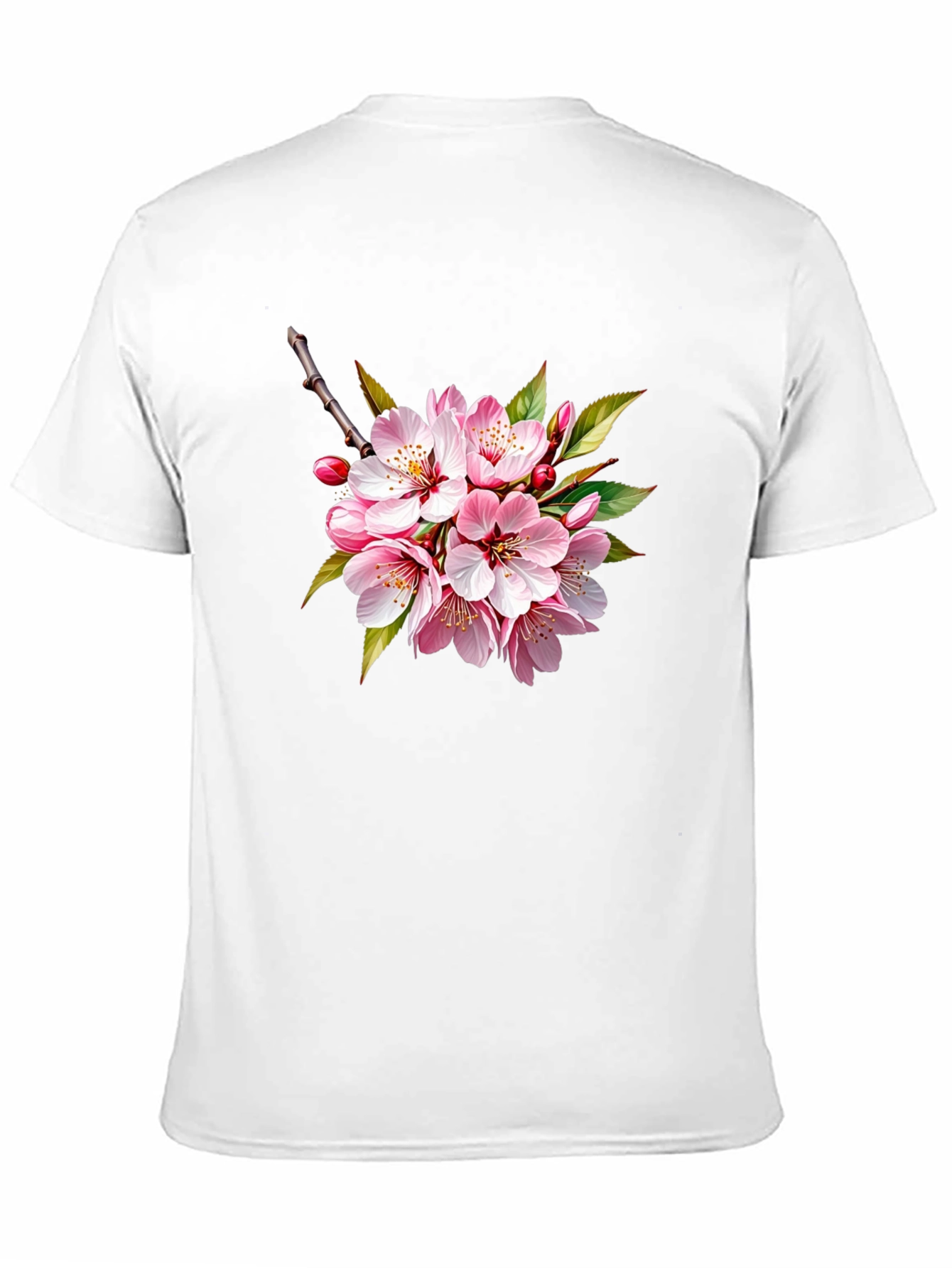 Cherry Blossom Graphic Black T-Shirt