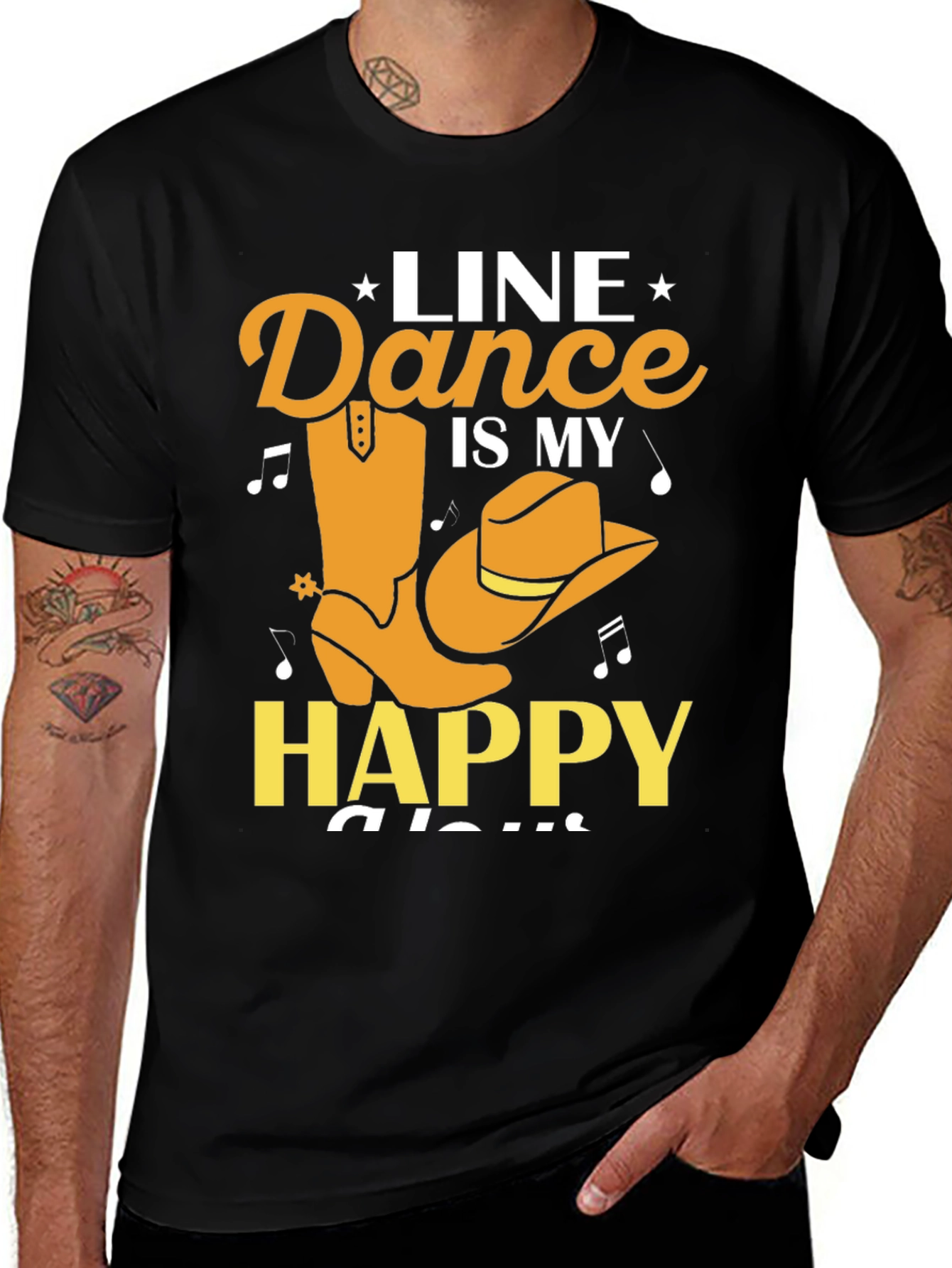 Line Dance Is My Happy Place Graphic Tee