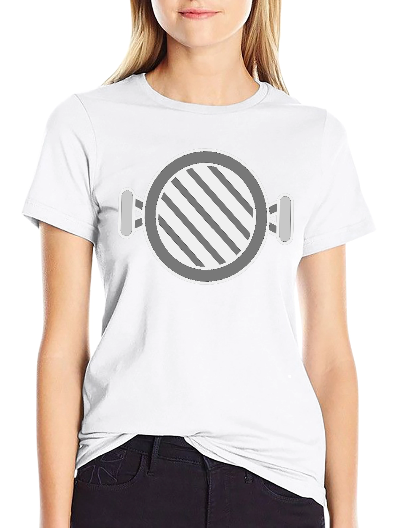 Round Graphic Tee - Cool Striped Design