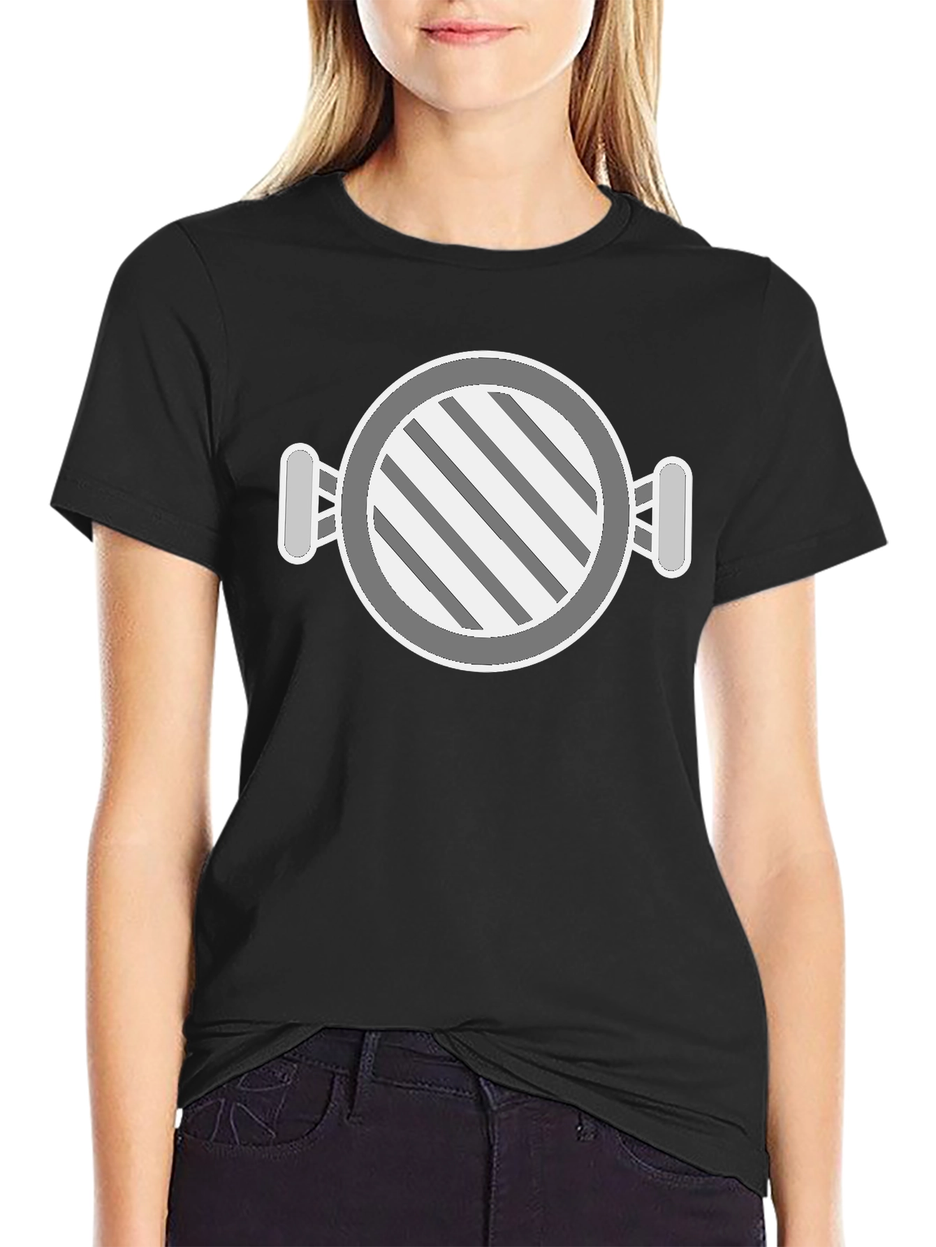 Round Graphic Tee - Cool Striped Design