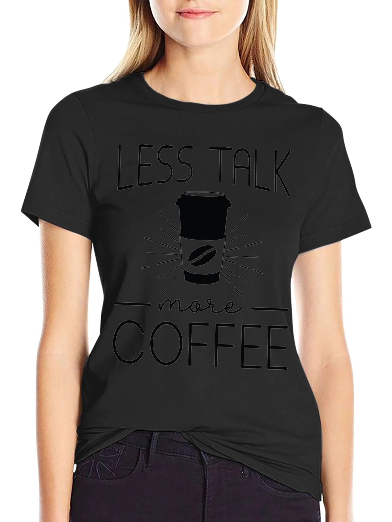 Less Talk More Coffee Graphic T-Shirt
