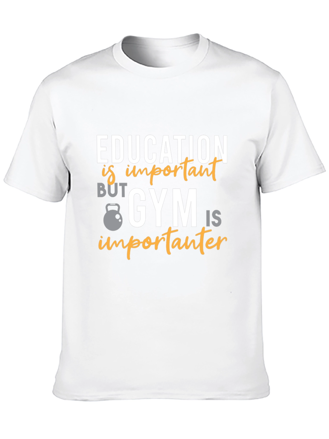 Education vs Gym Humor T-Shirt