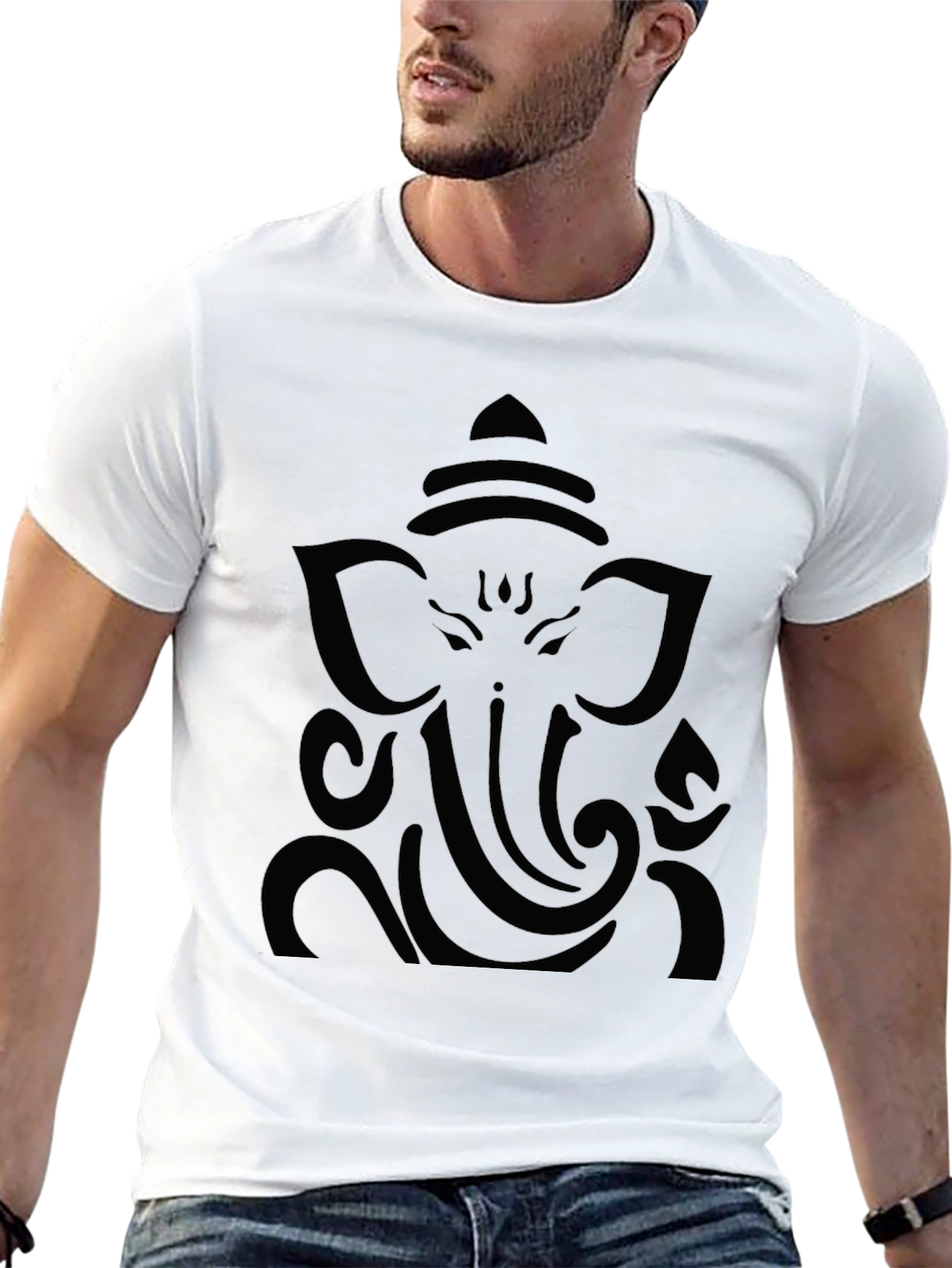 Ganesha Graphic Tee - Stylish Hindu God Print