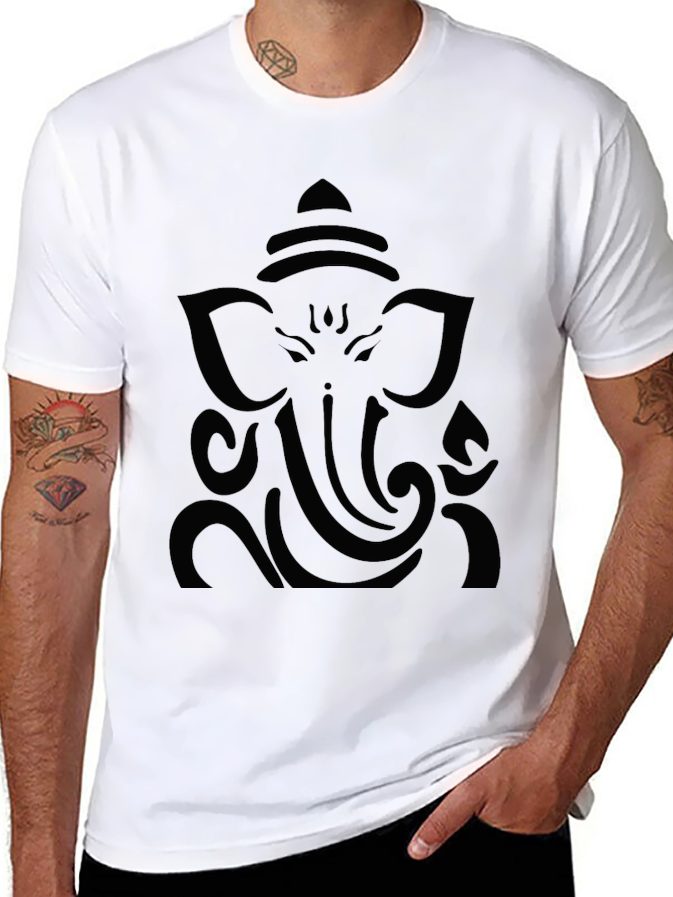 Ganesha Graphic Tee - Stylish Hindu God Print