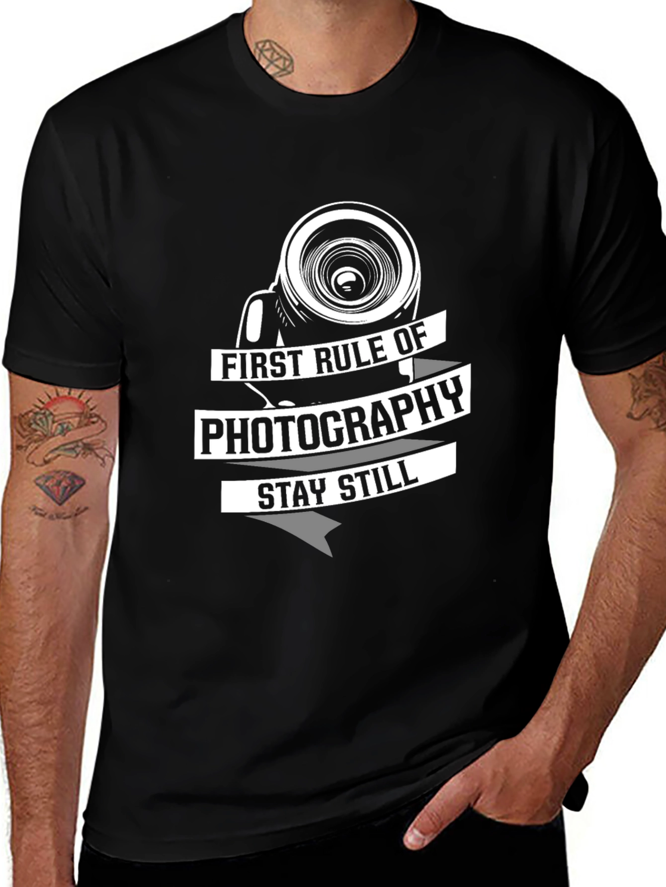 Photography Rule Black Graphic T-Shirt
