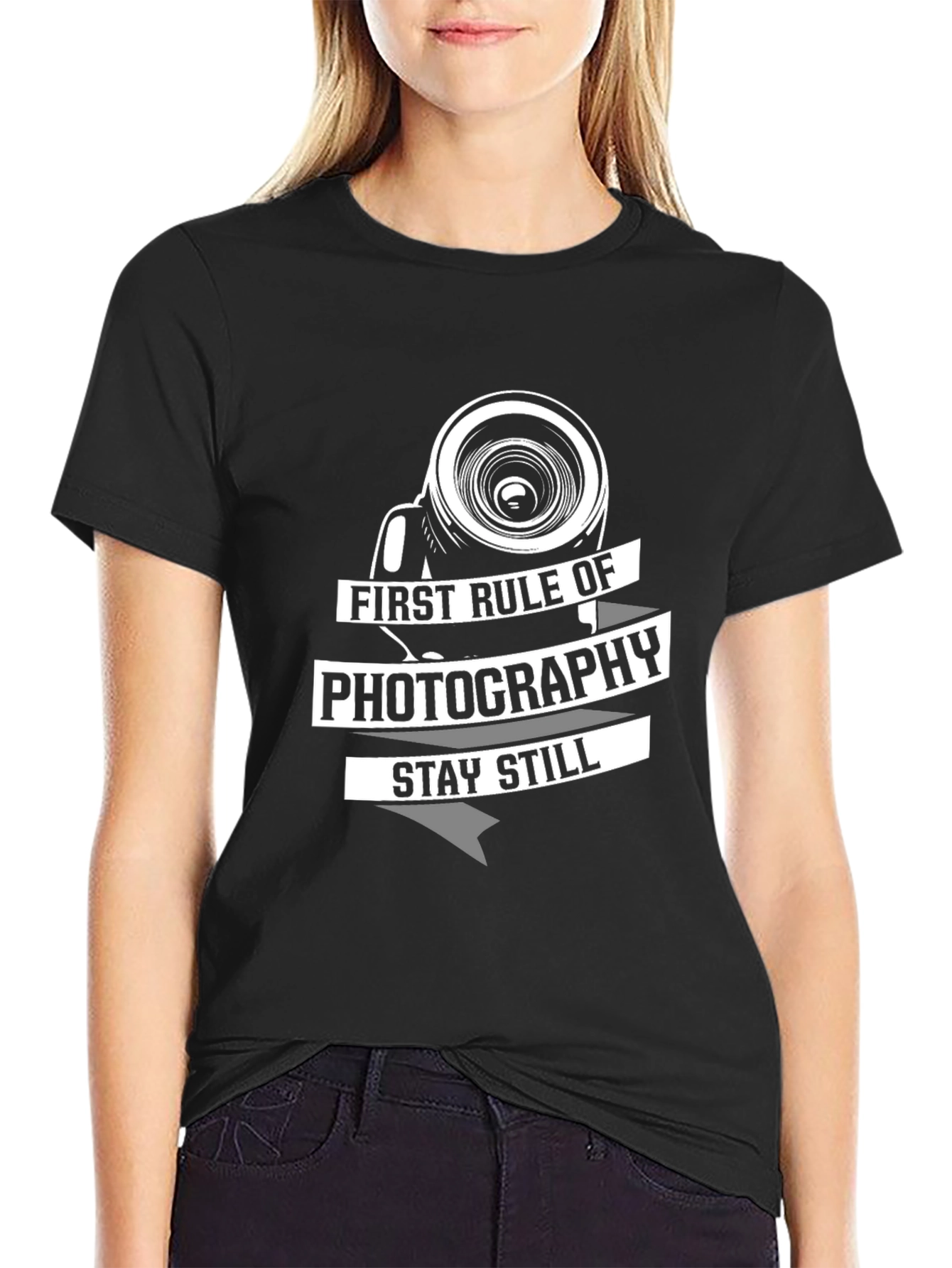Photography Rule Black Graphic T-Shirt