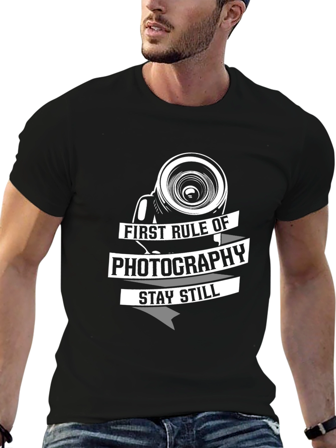 Photography Rule Black Graphic T-Shirt