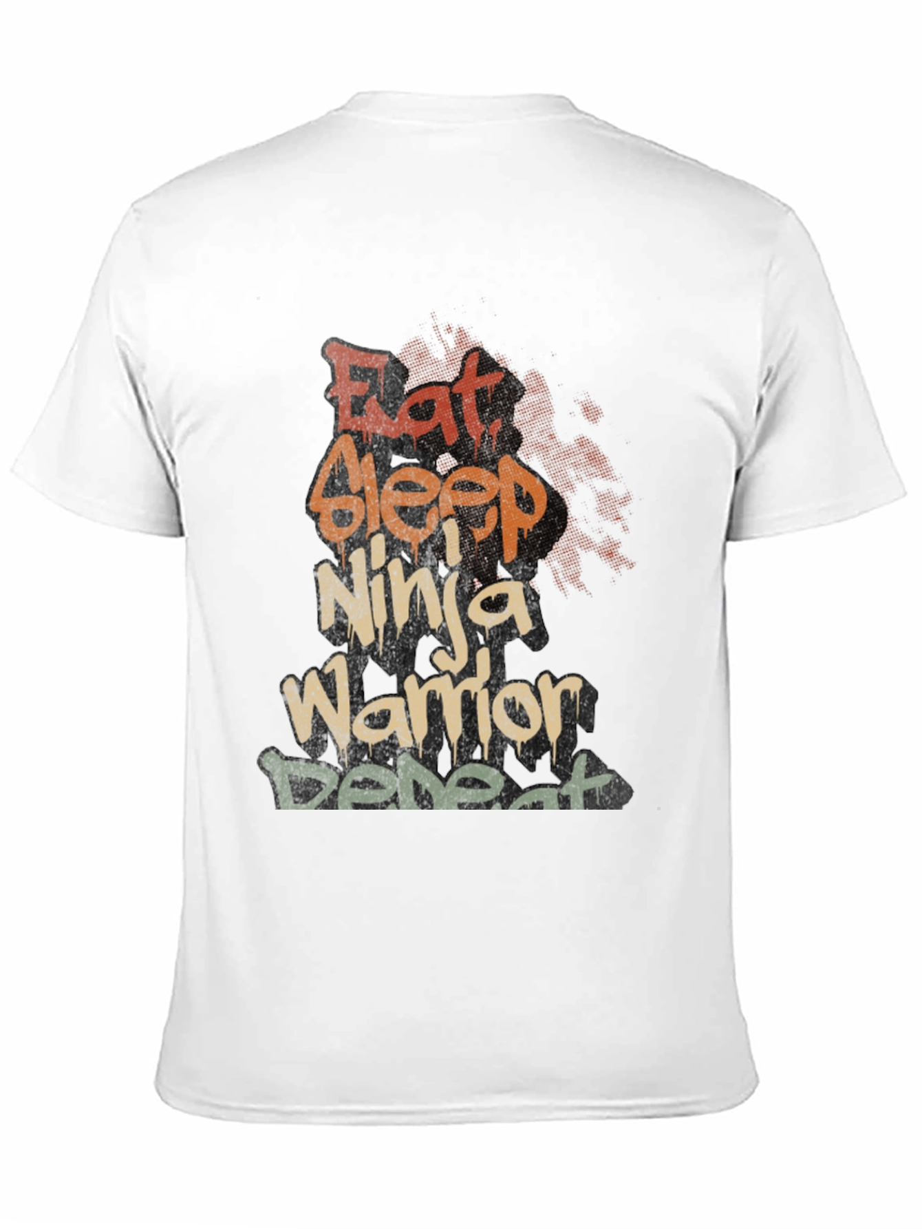 Eat Sleep Ninja Warrior Defeat Graphic T-Shirt