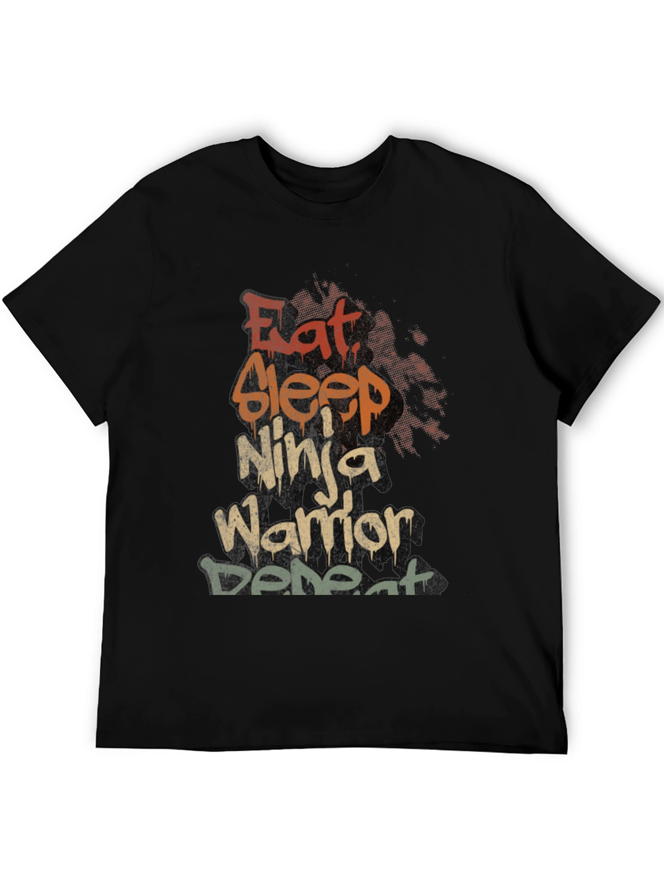 Eat Sleep Ninja Warrior Defeat Graphic T-Shirt