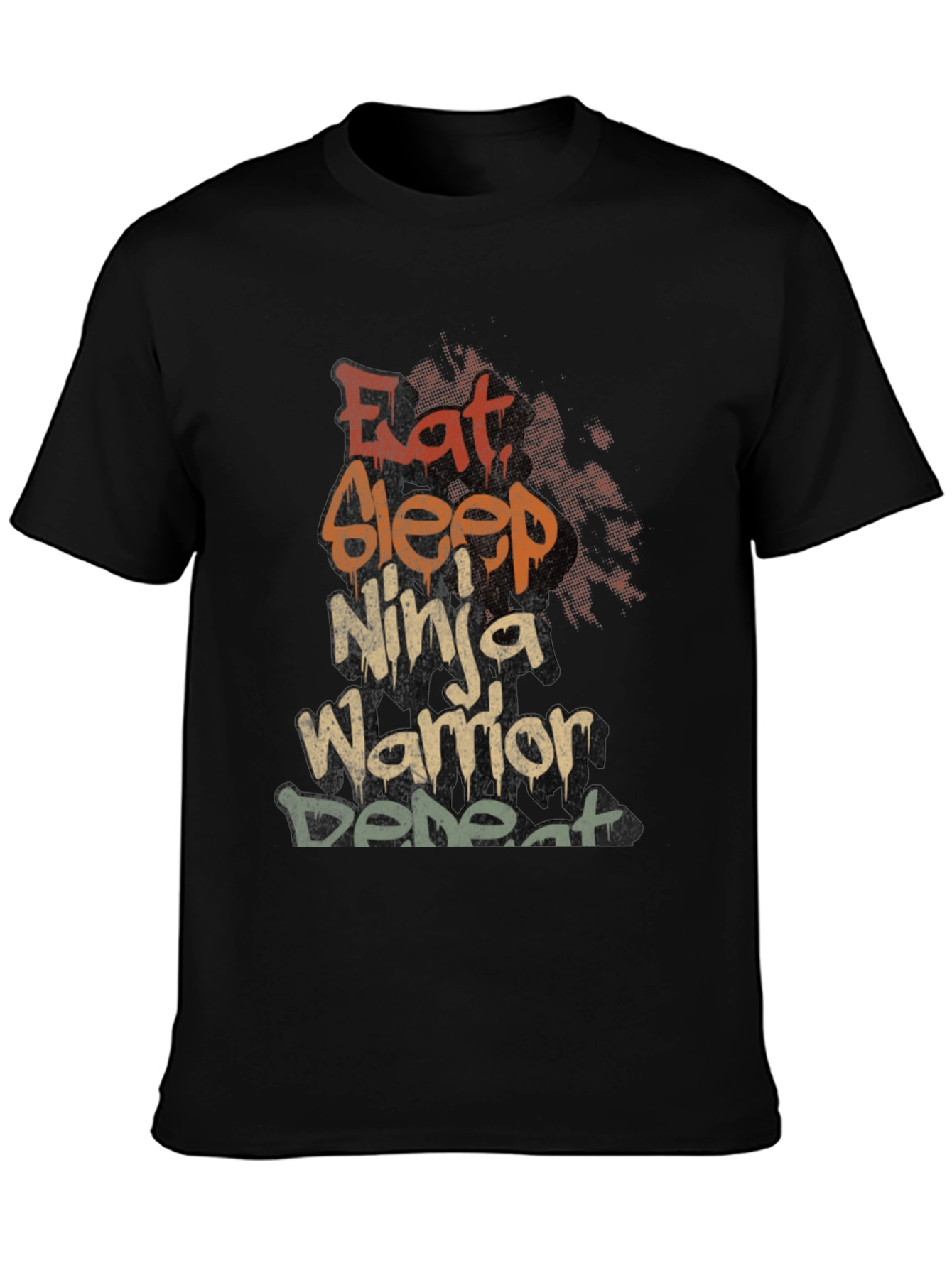 Eat Sleep Ninja Warrior Defeat Graphic T-Shirt