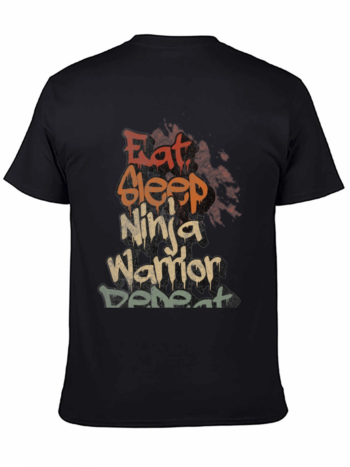 Eat Sleep Ninja Warrior Defeat Graphic T-Shirt