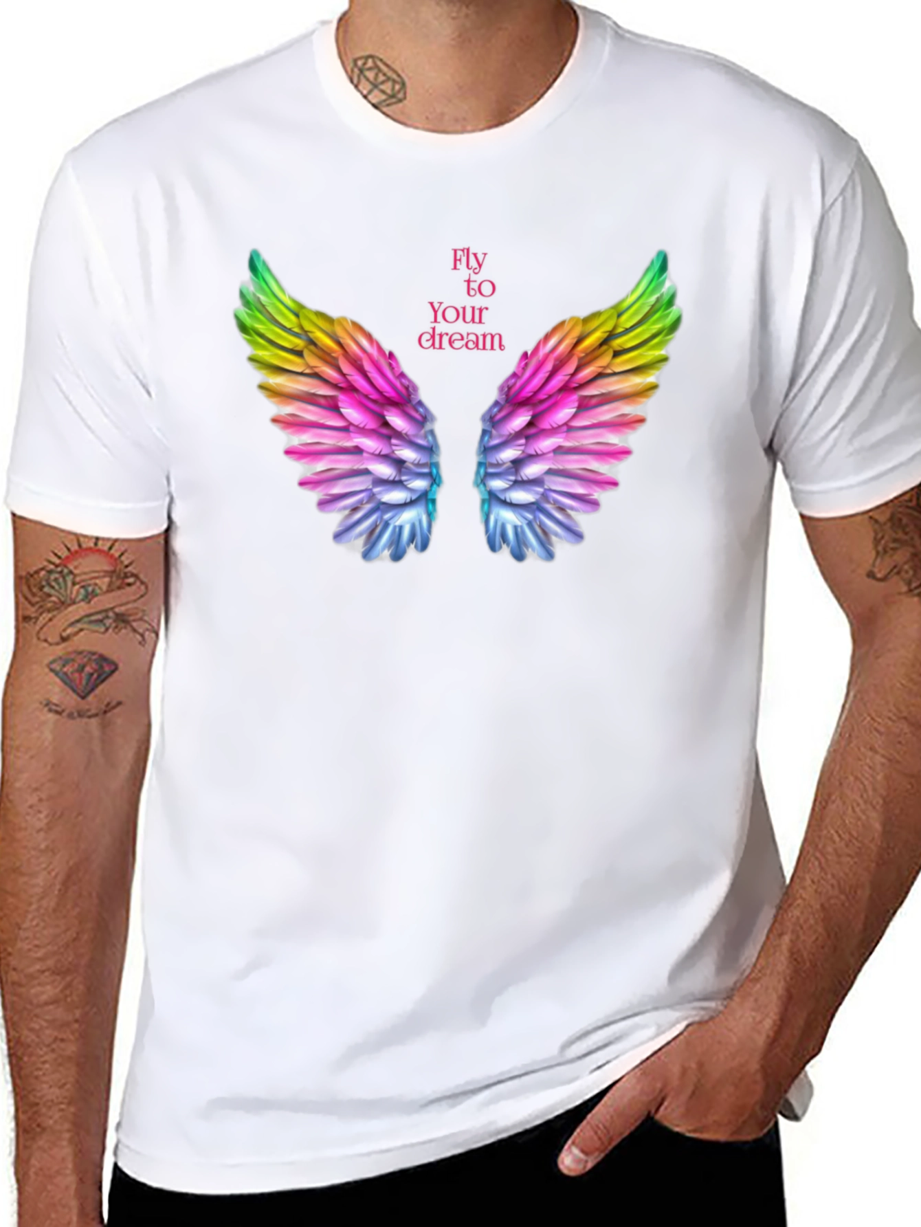 Dream Wings Graphic Black T-Shirt