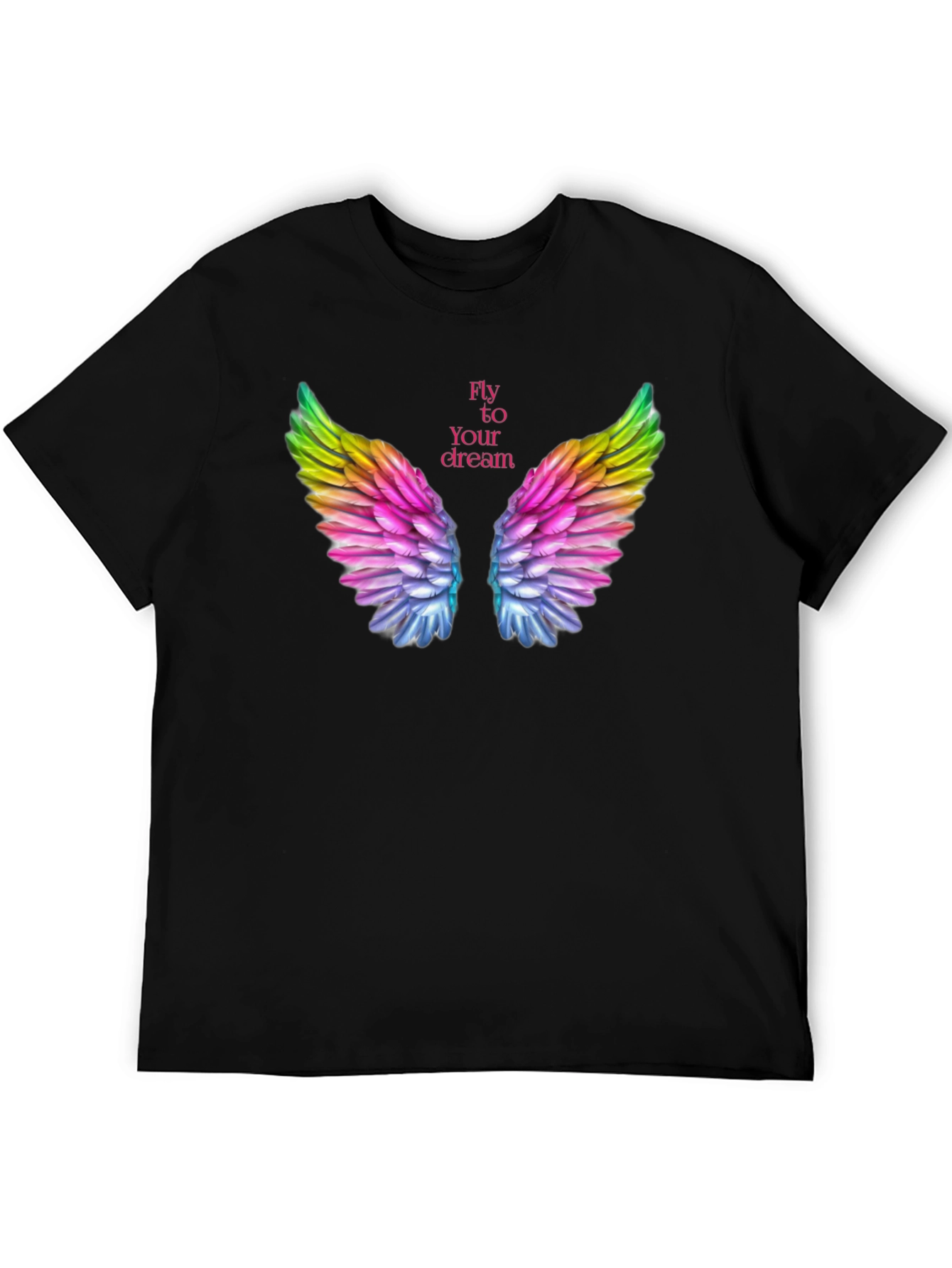 Dream Wings Graphic Black T-Shirt