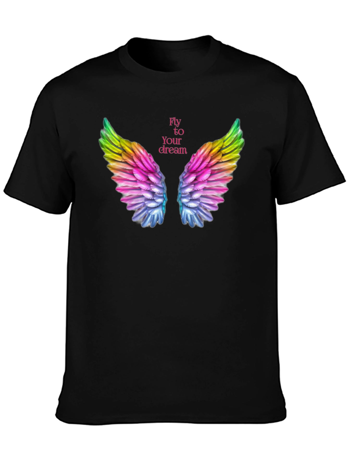 Dream Wings Graphic Black T-Shirt