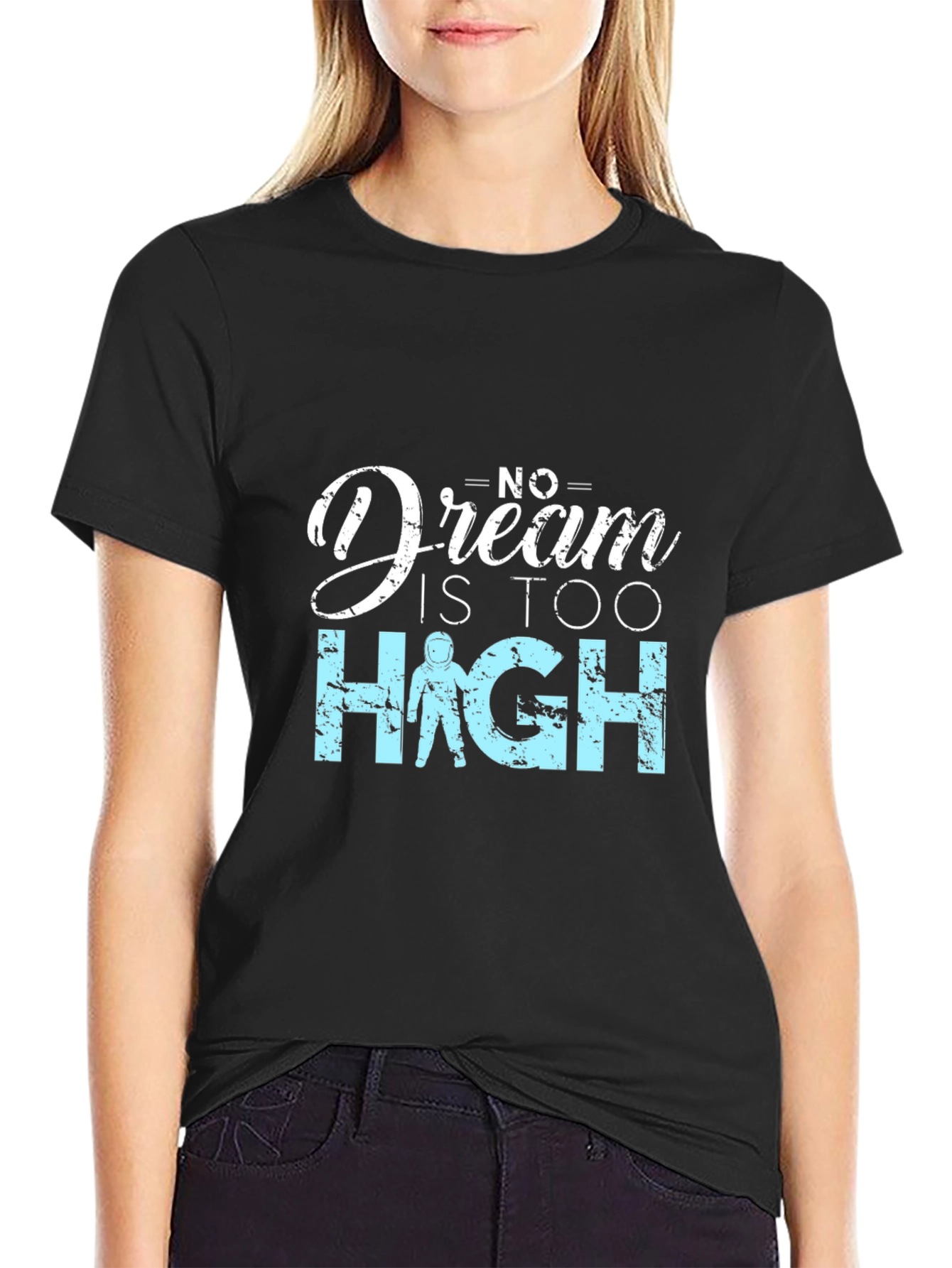 Dream Too High Graphic Black T-Shirt