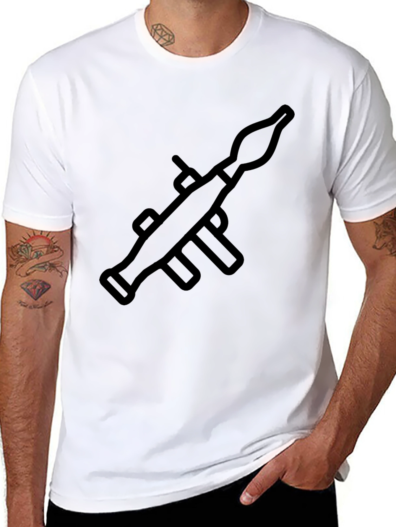 Rocket Launcher T-Shirt - Black Graphic Tee