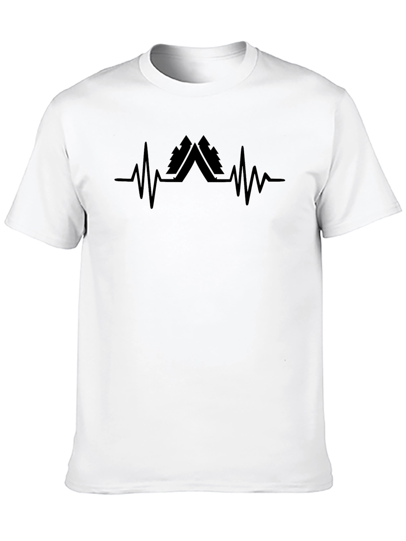 Mountain Heartbeat Graphic Tee - Black