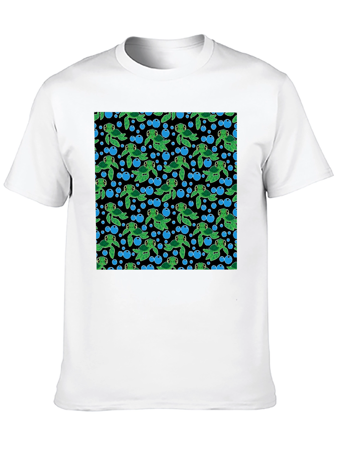 Turtle Bubbles Black T-Shirt