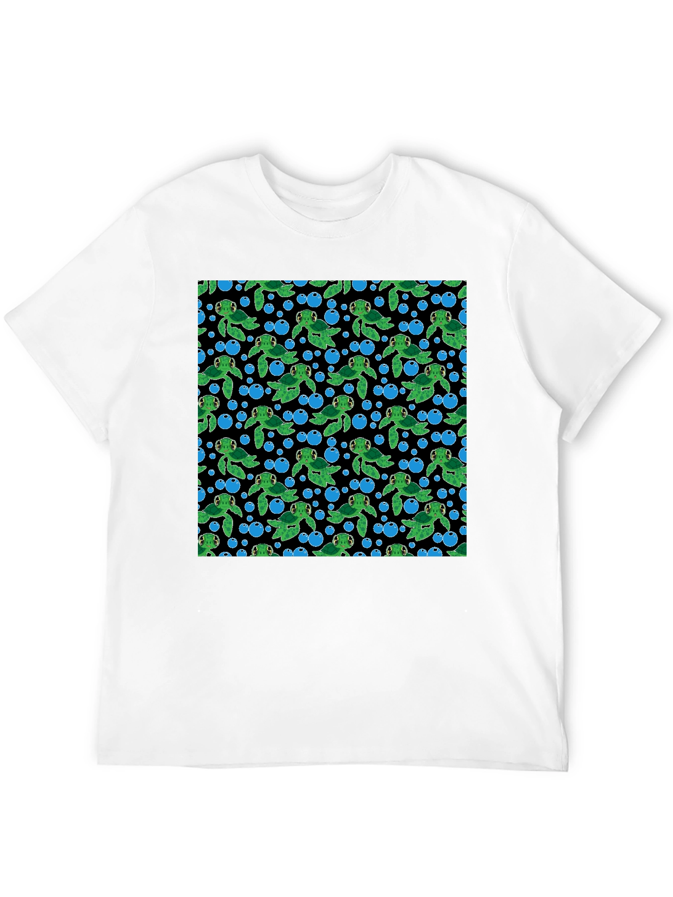 Turtle Bubbles Black T-Shirt
