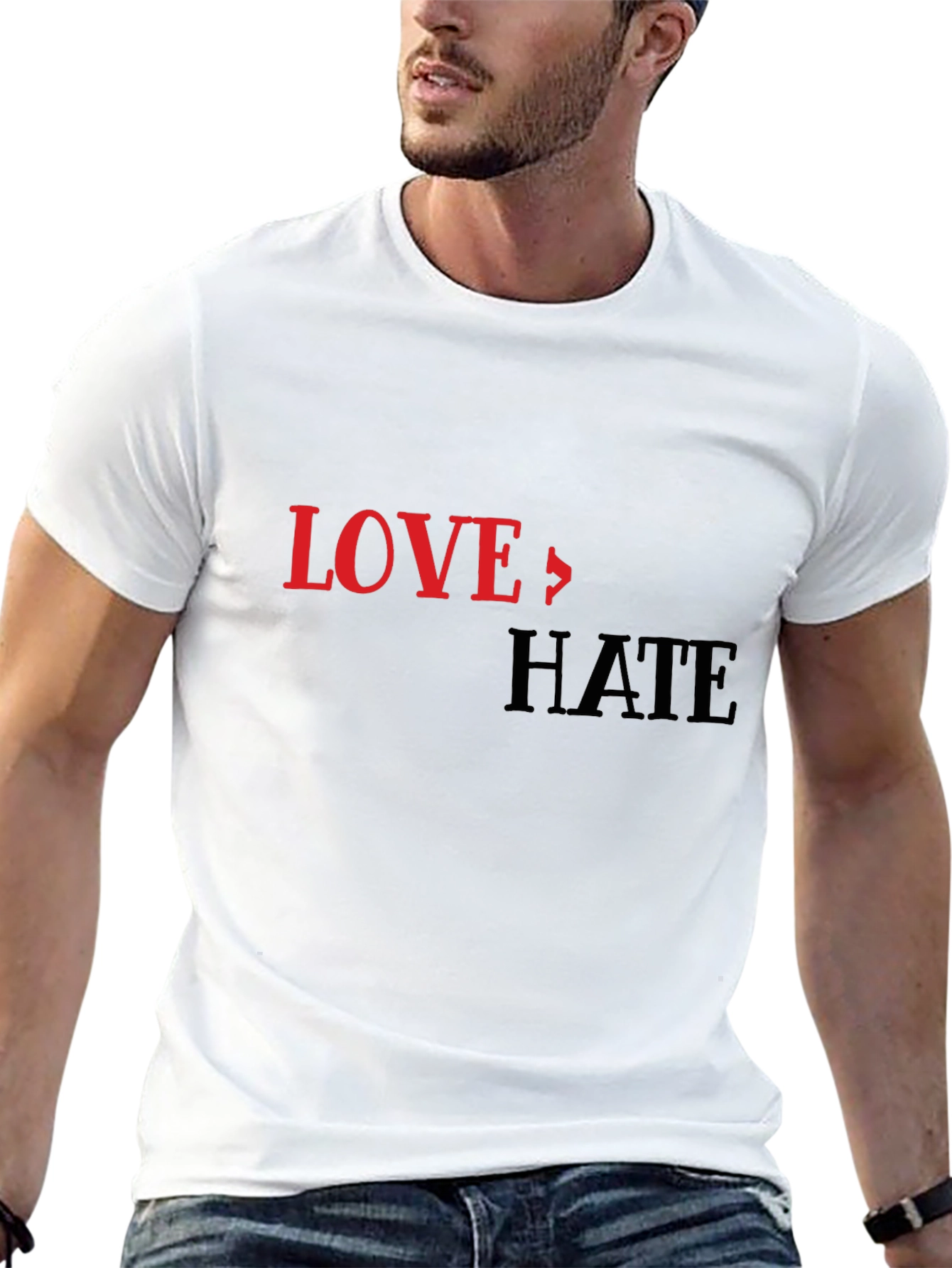 Love To Hate Graphic Print T-Shirt