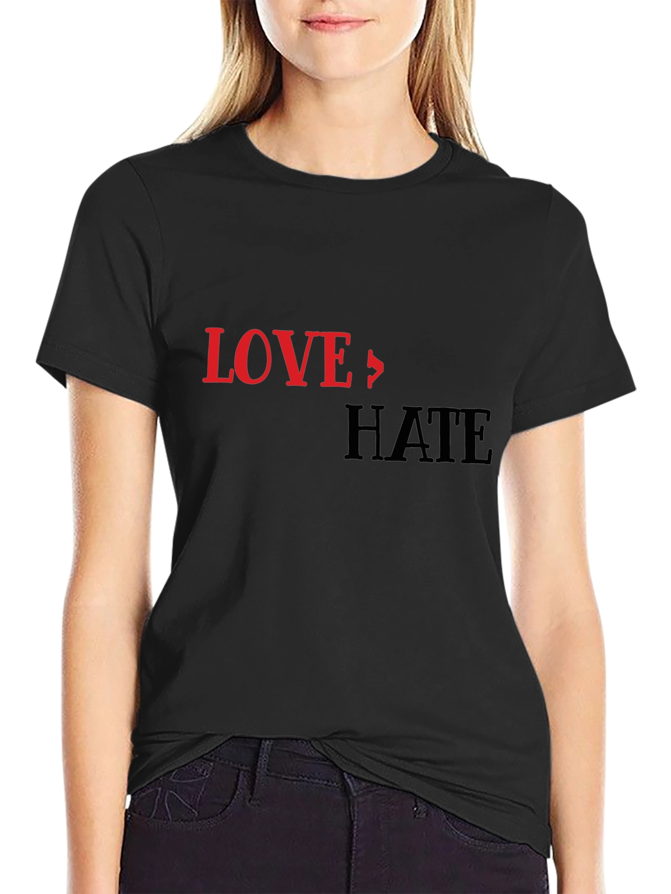 Love To Hate Graphic Print T-Shirt