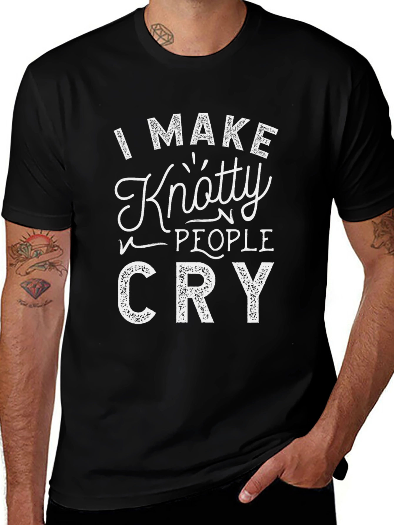 Knotty People Cry T-Shirt - Funny Graphic Tee