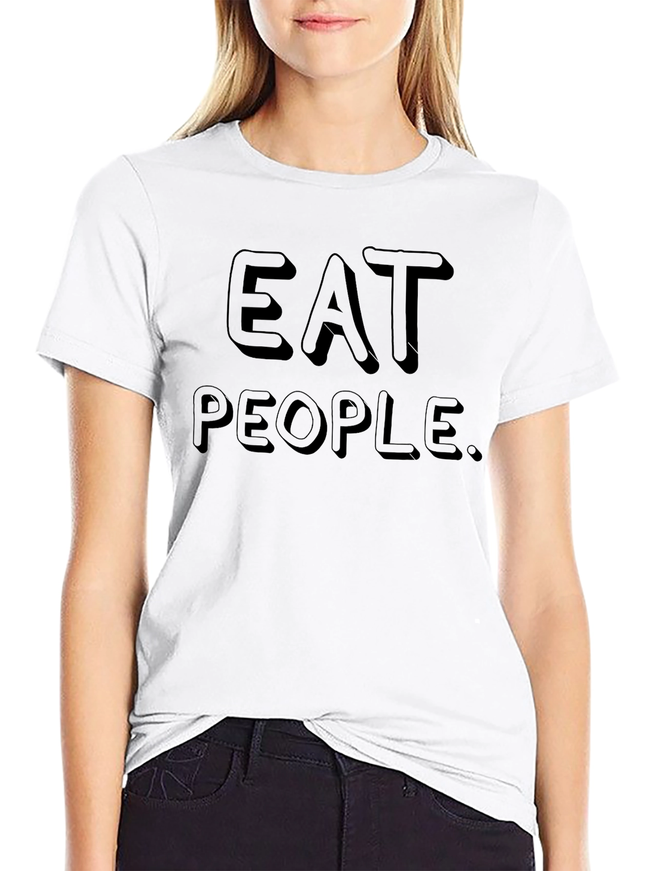 Eat People Graphic Tee - Black Humor T-Shirt