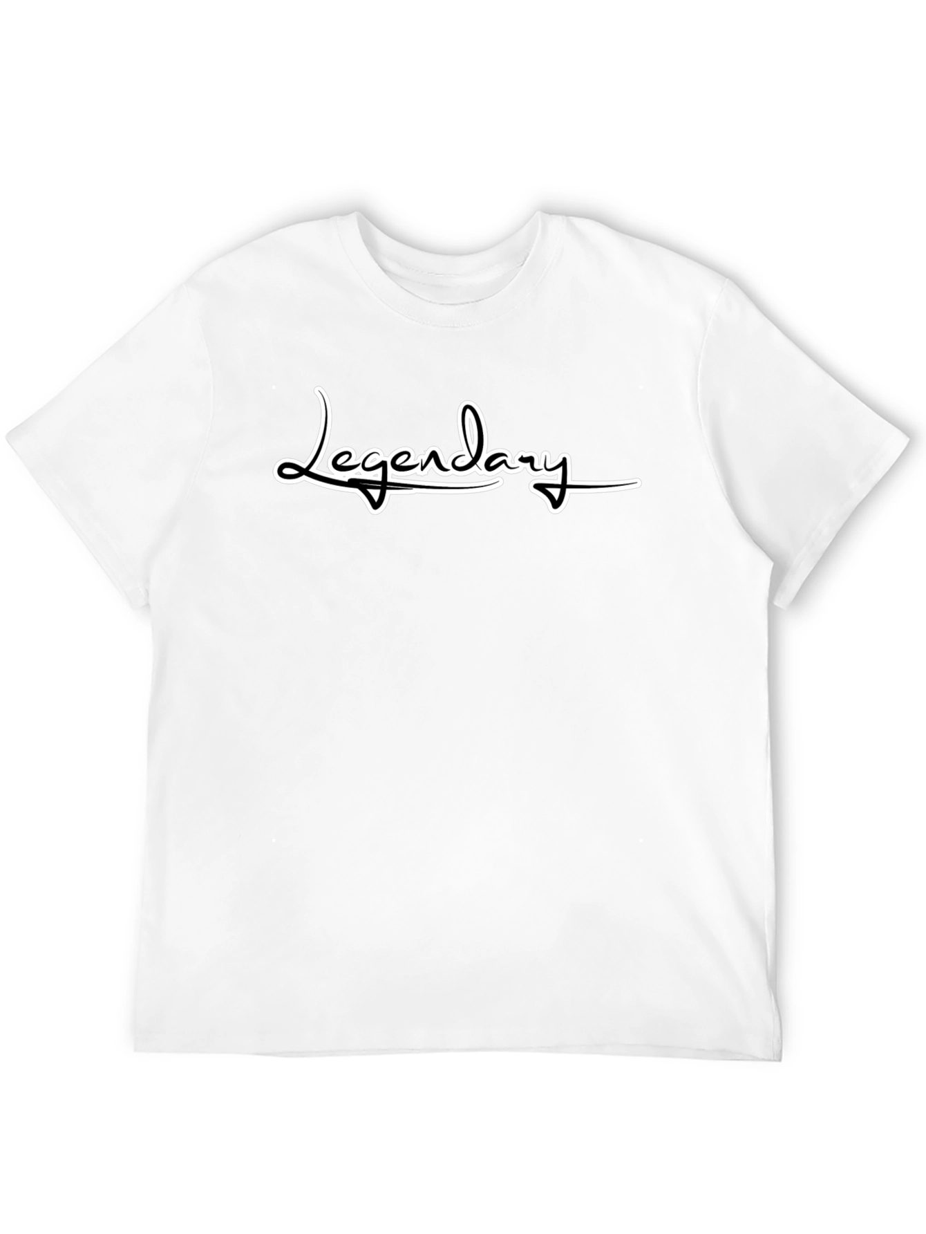 Legendary Black Cotton Graphic T-Shirt