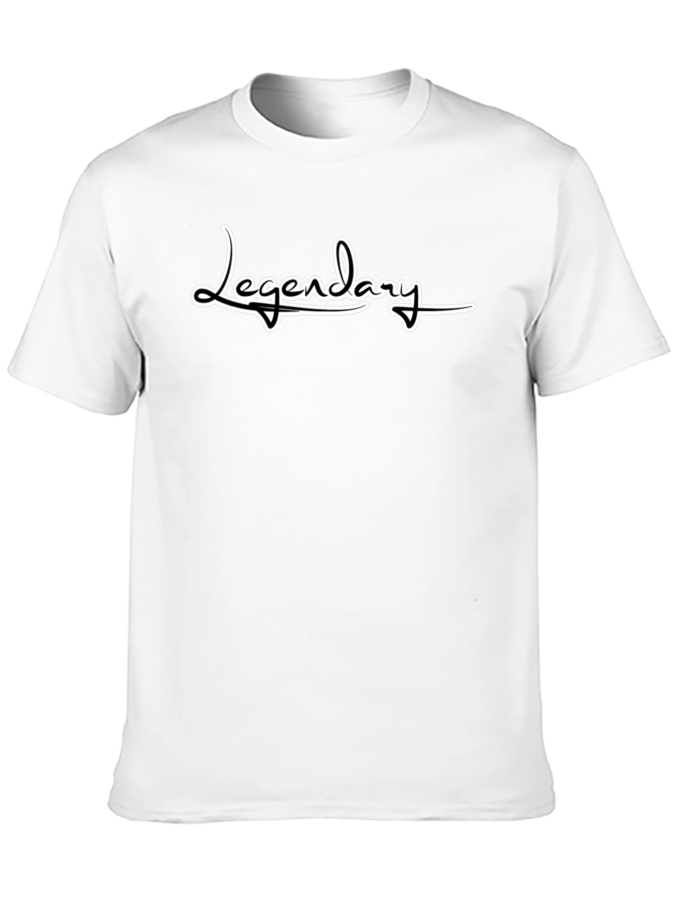 Legendary Black Cotton Graphic T-Shirt