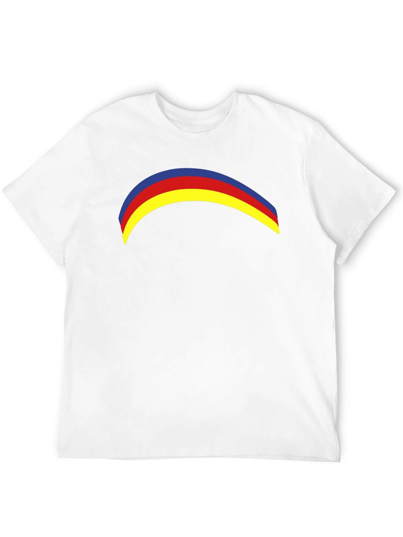 Rainbow Arc Graphic Tee - Casual Black T-Shirt
