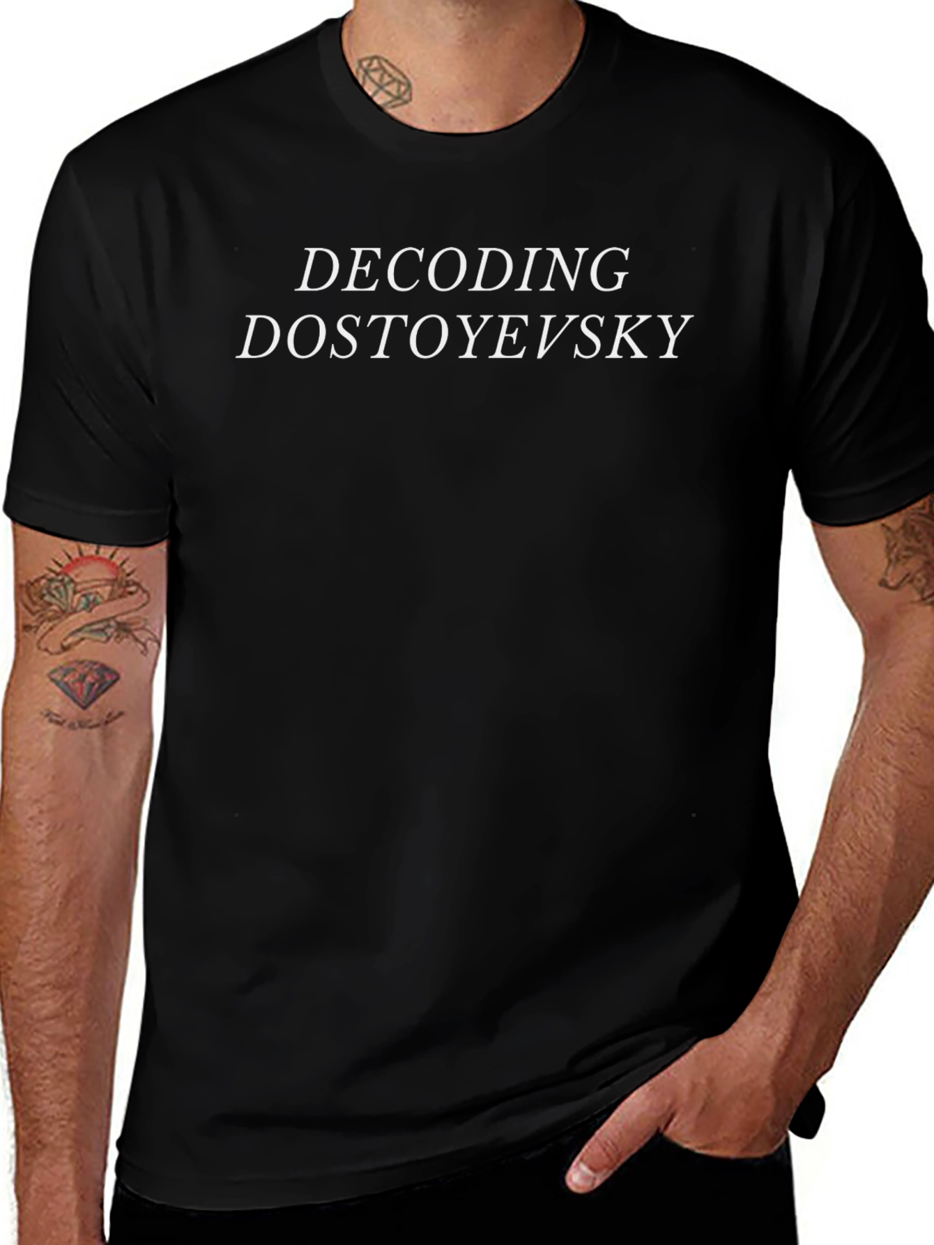 Decoding Dostoevsky Black T-Shirt