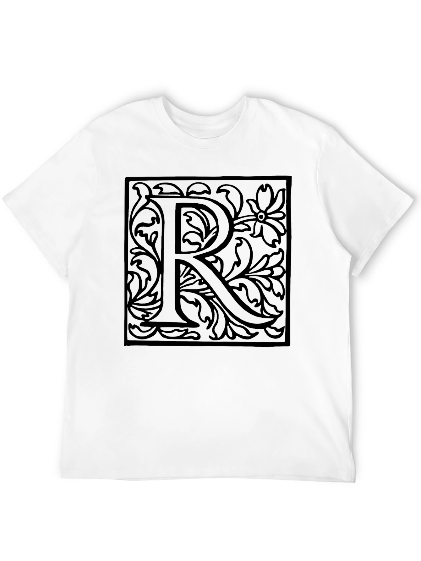 Elegant Initial R Graphic Tee
